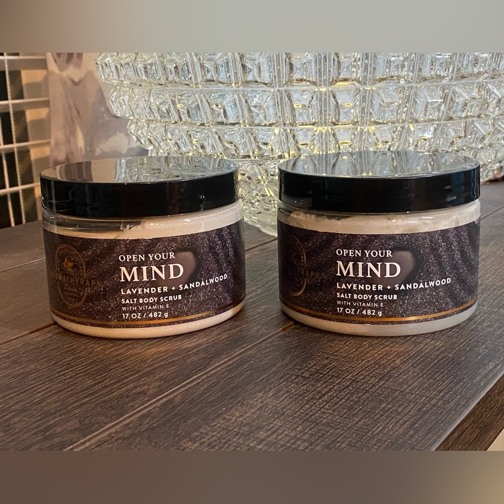 Bath & Body Works Open Your Mind Salt Body Scrub Aromatherapy Lot of 2